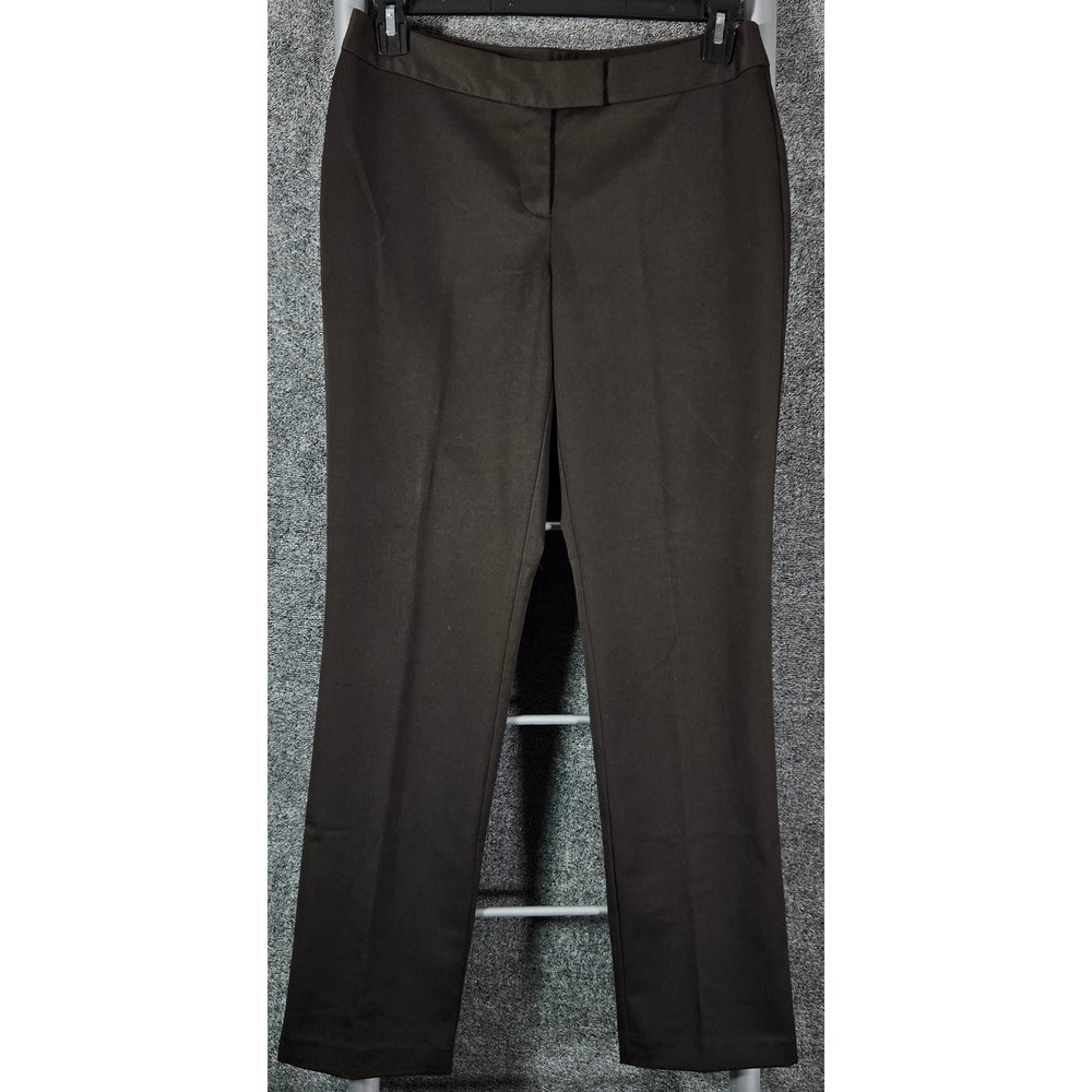 J.Jill Brown Stretch Straight Leg Career Trousers Pants Size 6 30x31